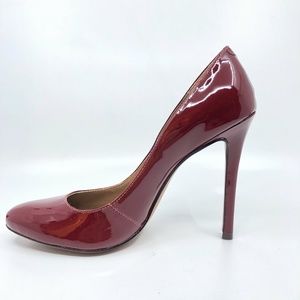 Burgundy Patent Leather Pump Size 8